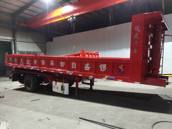 低平板自卸半挂车
